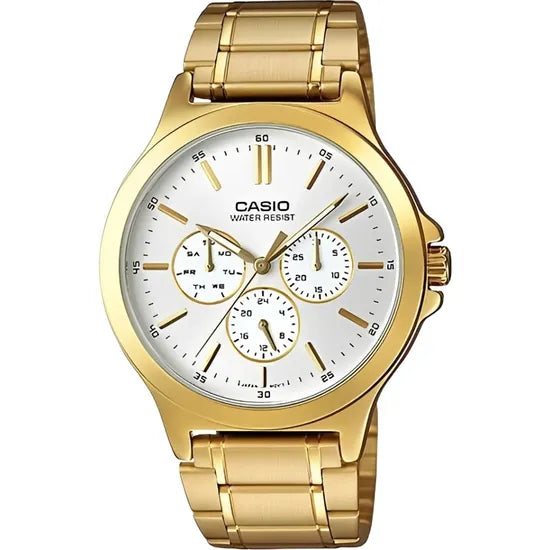 RELOJ CASIO DRESS MTP-V300G-7AUDF GOLD/WHITE Product