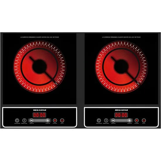 COCINA INFRARROJA MEGA STAR ER582 2HORNALLAS/2000W/220V C/ VISOR Product