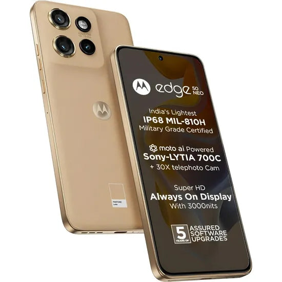 CEL MOTOROLA EDGE 50 NEO XT2409-1 DUAL 512GB/12GB 5G PANTONE LATTÉ (CAJA SLIM-S/CARG) Product