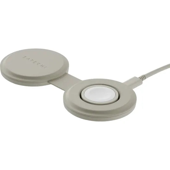 CARGADOR WIRELESS/SOPORTE 2-IN-1 SATECHI ON THE GO ST-QTG21W QI2 SAND Product