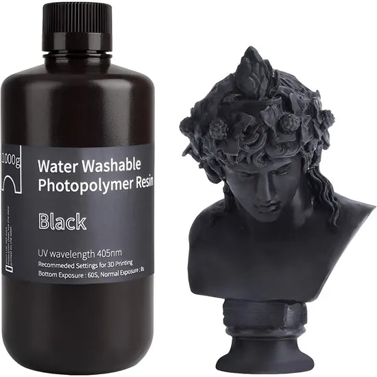 RESINA P/IMPRESORA 3D ELEGOO WATER-WASHABLE BLACK 1.0/1KG Product