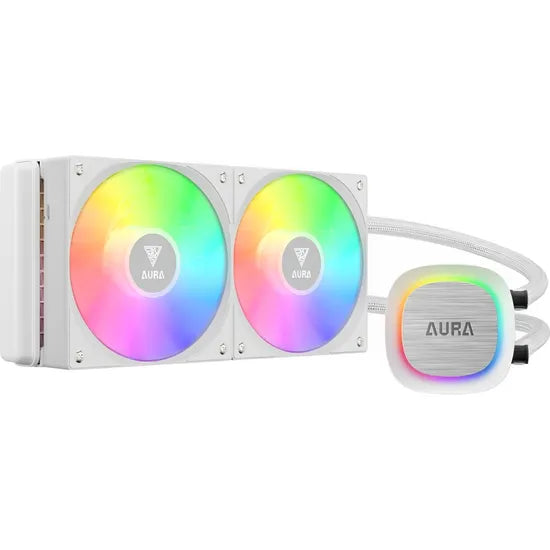 COOLER LIQUID GAMDIAS AURA GL240 V2 ARGB 240MM PWM/2FAN/WHITE 1GTA.BR