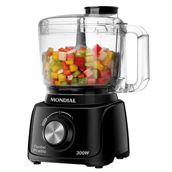 MINI PROCESADOR MONDIAL TURBO PRATIC MP-16-B 220V BLACK Product