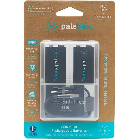 PILA RECARGABLE PALEBLUE 9V PACK-2 C/CABLE USB-C Product