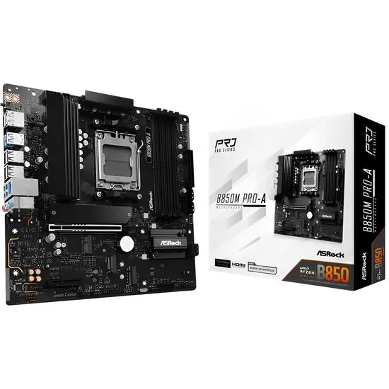 PLACA MADRE ASROCK AM5 B850M PRO-A HDMI/DP/USB3.2/M.2/DDR5/MATX