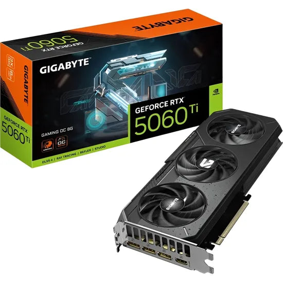 PLACA DE VIDEO GIGABYTE RTX5060 TI GAMING OC 8GB/GDDR7/2647MHZ/3FAN GV-N506TGAMING OC-8GD 3GTA.BR-PY