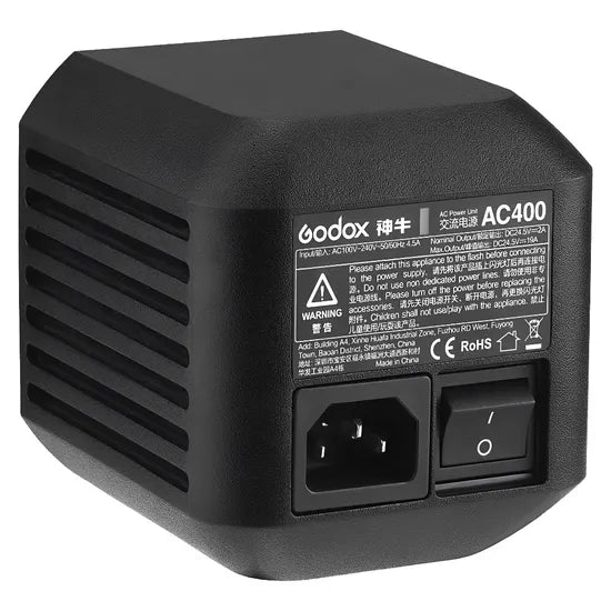 ADAPTADOR DE CORRIENTE AC400 PARA GODOX AD400 PRO