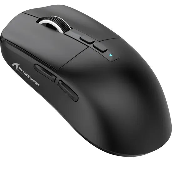 MOUSE WIRELESS ATTACK SHARK X6 1K 49G/PAW3395/ERGO/26000DPI/BLACK C/BASE DE CARGA RGB Product