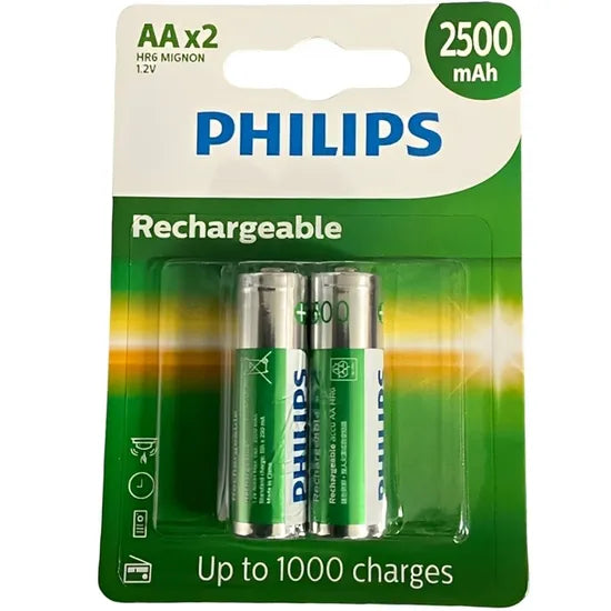 PILA RECARGABLE PHILIPS AA R6B2RTU25/97 PACK-2 (2500MAH) Product