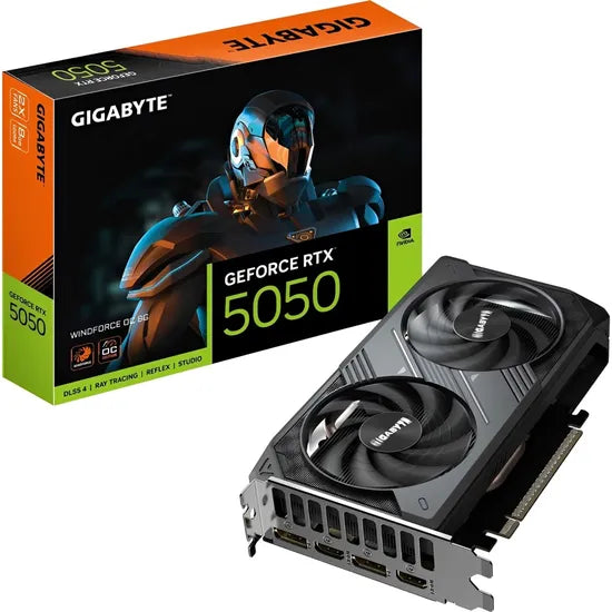 PLACA DE VIDEO GIGABYTE RTX5050 WINDFORCE  OC 8GB/GDDR6/2572MHZ/2FAN GV-N5050WF2OC-8GD 3GTA.BR-PY Product