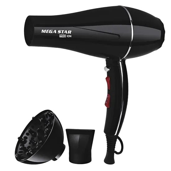 SECADOR MEGA STAR SC2822 IONIC/3VEL/3TEMP/220V BLACK Product