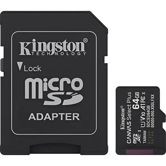 MICRO SD 64GB KINGSTON CANVAS PLUS 100MB/S C10 (SDCS3/64GB) Product