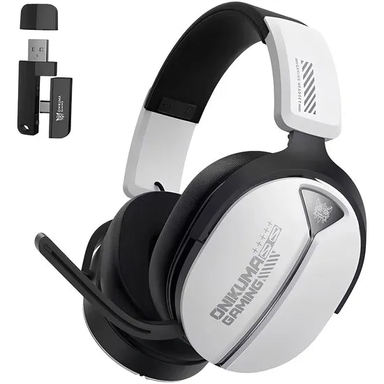 AURICULAR WIRELESS ONIKUMA GT887 GAMING RGB TRI-MODE/BT/2.4GHZ/MIC/WHITE
