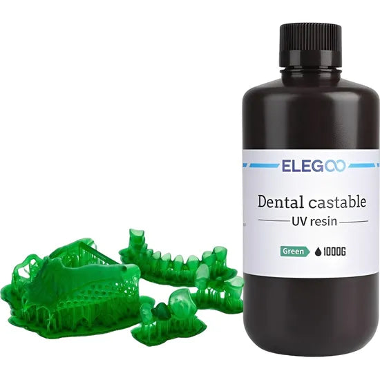 RESINA P/IMPRESORA 3D ELEGOO DENTAL CASTABLE UV RESIN GREEN 1KG Product