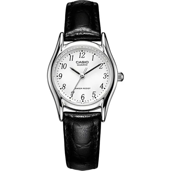 RELOJ CASIO DRESS LTP-1094E-7BRDF WHITE/BLACK LEATHER Product
