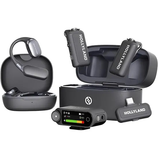 MICROFONO HOLLYLAND LARK MAX 2 ULTIMATE COMBO - 2TX+2RX USB-C+1RX CAMARA+2 AURI