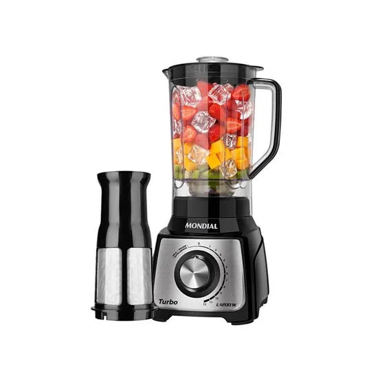 LICUADORA MONDIAL TURBO INOX L-1200BI BLACK 3L 220V Product