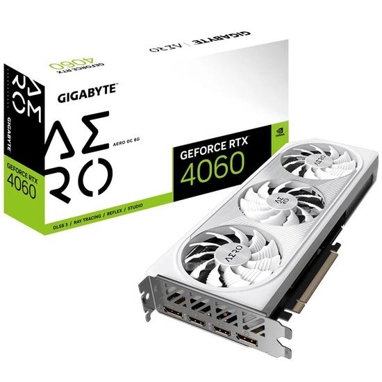 Tarjeta de vídeo Gigabyte GeForce RTX4060 Aero OC 8GB GDDR6 PCI-Express