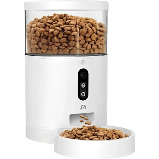 DISPENSADOR DE ALIMENTO SMART P/ MASCOTAS ARGOM ARG-SV-8071WT 4L WIFI/BT CAMARA 3MP/WHITE
