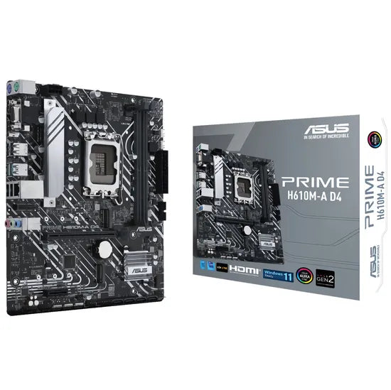 PLACA MADRE ASUS 1700 H610M-A D4 PRIME HDMI/2M.2/USB3.2/DDR4/AURA/MATX