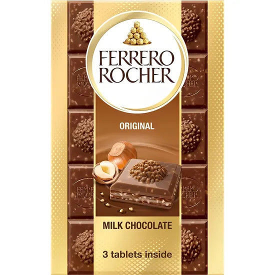 CHOCOLATE FERRERO ROCHER TABLETS ORIGINAL MILK 270GR Product