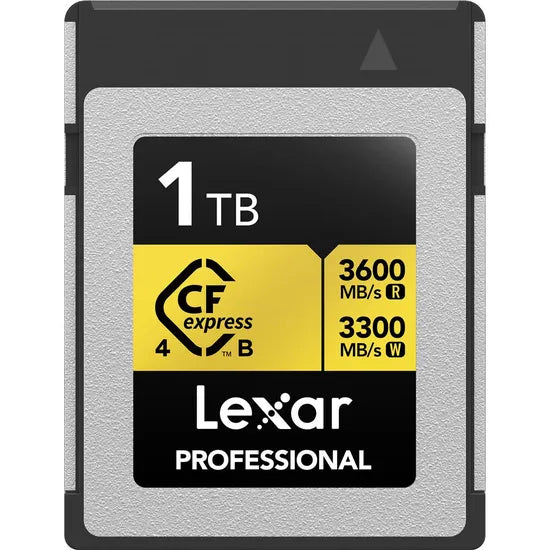 MEMORIA RAM CF EXPRESS 4.0 1TB LEXAR PROFESSIONAL TIPO B GOLD SERIES 3600-3300 (LCXEXP4001T-RNENG)