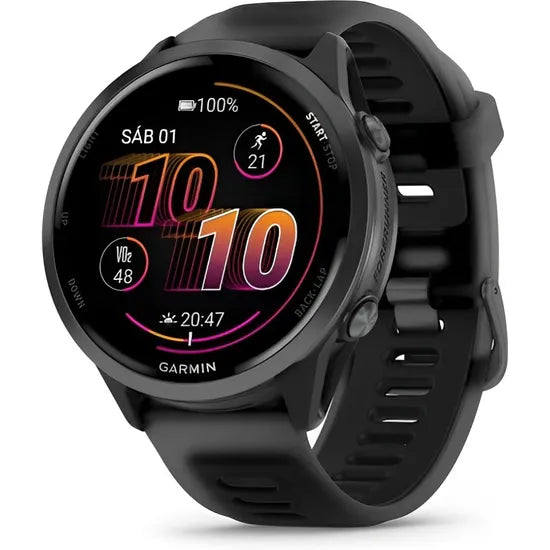 RELOJ GARMIN FORERUNNER 570 47MM SLATE GRAY - TRANSLUCENT BLACK/BLACK BAND 010-02971-00