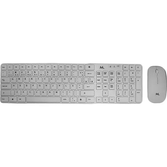 KIT TECLADO+MOUSE WIRELESS MTEK KM-5197W SLIM WHITE PORTUGUES Product