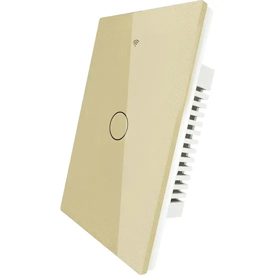 INTERRUPTOR SMART MOES WS-US1-RFG-N GOLD 1BOTON/WIFI+RF/APP/NEUTRO/GOLD/US