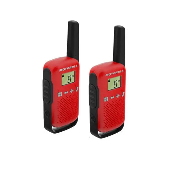 RADIO COMUNICADOR MOTOROLA T-110 25KM/16MILHAS/22CANALES RED/BLACK Product