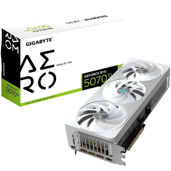 VGA GIGABYTE RTX5070 TI AERO OC WHITE 16GB/GDDR7/2588MHZ/3FAN GV-N507TAERO OC-16GD 3GTA.BR-P Product