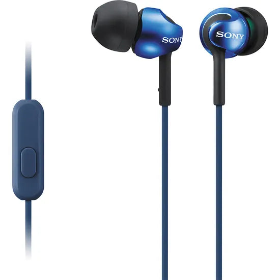 AURICULAR SONY IN-EAR MDR-EX110AP BLUE C/MIC.