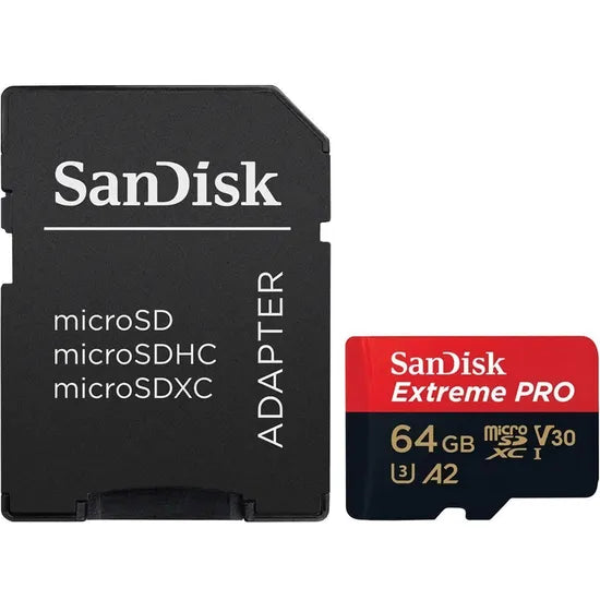 MICRO SD 64GB SANDISK EXTREME PRO 200-90MB U3 4K C/ADAP (SDSQXCU-064G-GN6MA) Product