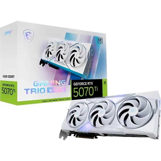 VGA MSI RTX5070 TI GAMING TRIO OC WHITE 16GB/GDDR7/2580MHZ/3FAN G507T-16GTCW Product