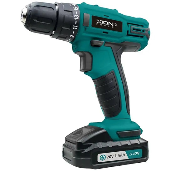 TALADRO DESTORNILLADOR XION INALAMBRICO C/ 2 BAT XI-TOOL20 13ACC/TURQUESA 220V