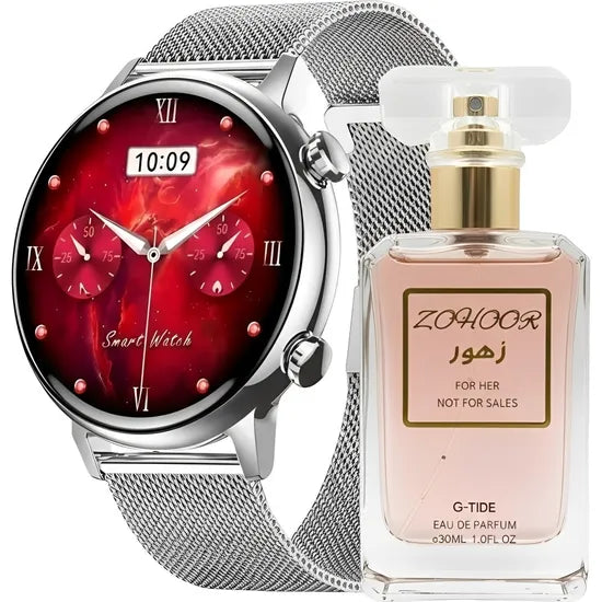 RELOJ SMART G-TIDE ROMANCE SILVER + PERF ZOHOOR KIT Product