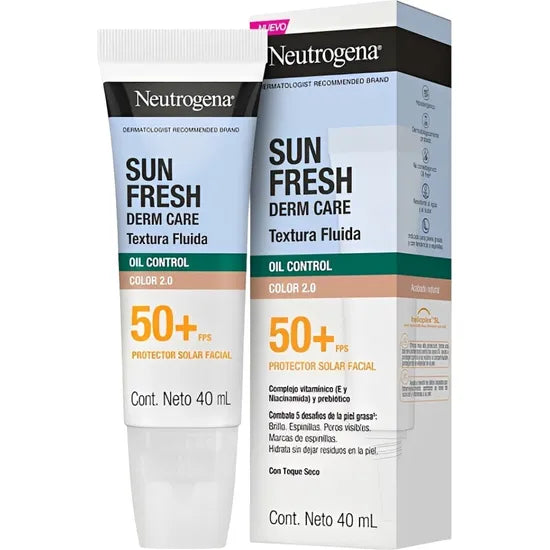 PROTECTOR FACIAL NEUTROGENA SUN FRESH OIL CONT FPS50 COLOR 40ML Product