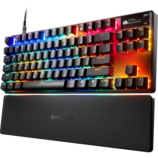 TECLADO MECANICO STEELSERIES 64740 APEX PRO TKL GEN3 ALUMINUM/RGB/RAPID TRIGGER/OLED