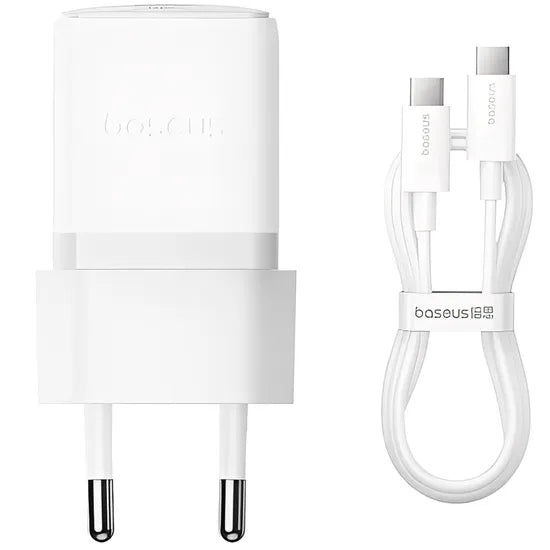 CARGADOR PARED BASEUS P10111605213-01 30W USB-C + CABLE USB-C 60W WHITE Product