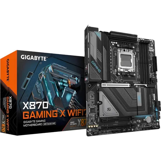 PLACA MADRE GIGABYTE AM5 X870 GAMING X WIFI7 /HDMI/DP/USB3.2/M.2/DDR5/ATX