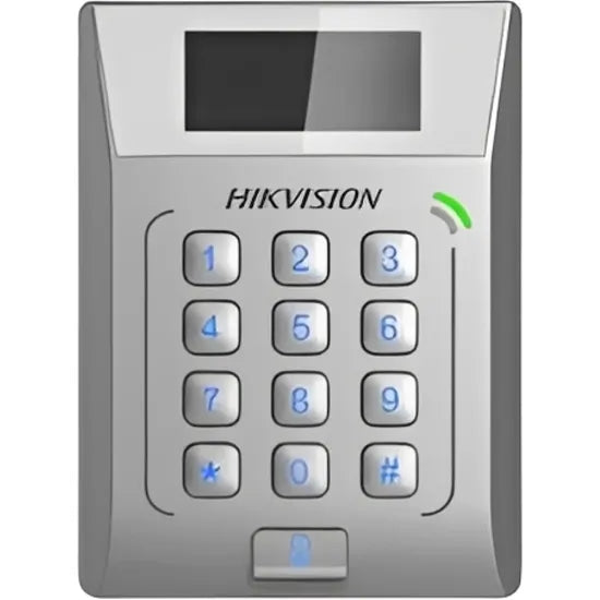 TERMINAL DE ACCESO DE TARJETAS HIKVISION DS-K1T802M TAJETA/CONTRASEÑA SILVER