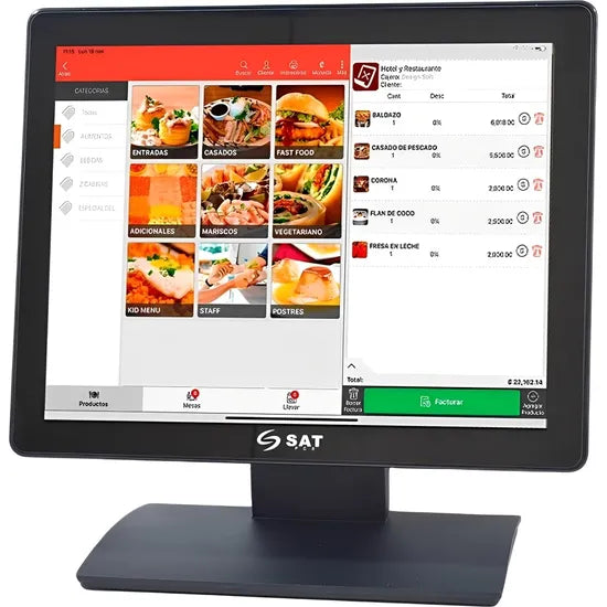 MONITOR TOUCH SAT 15"" 1054FPH CAPACITIVO/ HDMI /VGA/USB MULTI-TOUCH 10P