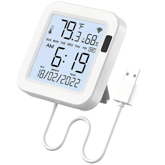 SENSOR MOES DE TEMPERATURA / HUMEDAD WSS-FL-TH16-WH WIFI/TUYA/SMARTLIFE/LCD/WHITE Product