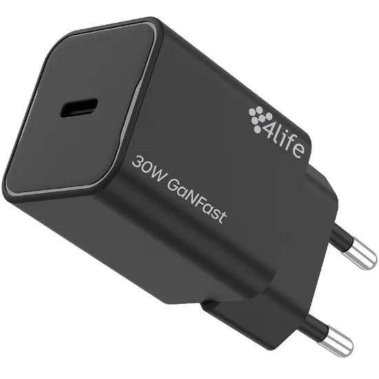 CARGADOR PARED 4LIFE USB-C 30W BLACK FL8230CGB Product