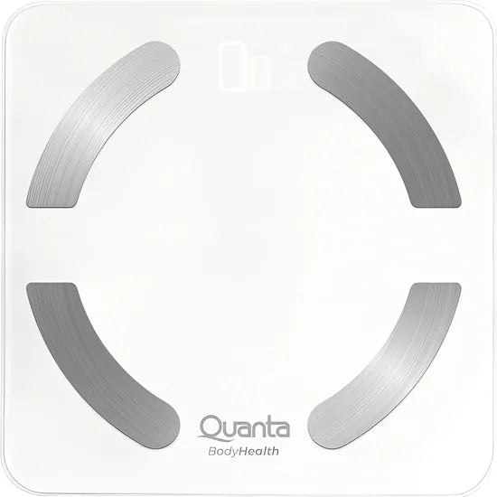 BALANZA DIGITAL CORPORAL QUANTA QTBCB150 LED/BIOIMPEDANCIA/180KG/APP/4ELECTRODOS/WHITE