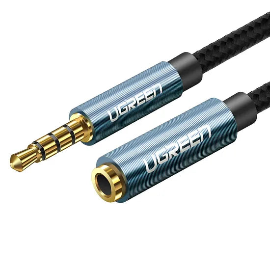 ADAP. UGREEN JACK 3.5MM HEMBRA A 3.5MM MACHO AV118 2M BLACK 1 AÑO GTA