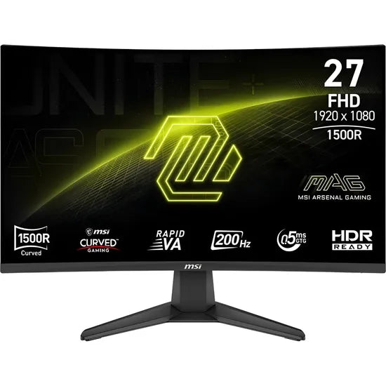 MONITOR CURVO 27"" MSI MAG 276CF E20 FHD 1500R/200HZ/0.5MS/10B/76%/HDR/FSYP/DP/HDMI Product
