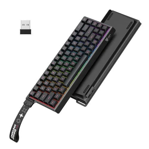 TECLADO MECANICO WIRELESS ONIKUMA MT603 ARGB/60%/TRI MODE/LINEAR AXIS SW/BLACK