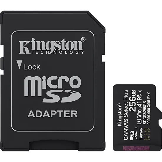 MICRO SD 256GB KINGSTON CANVAS PLUS 100MB/S C10 (SDCS3/256GB) Product
