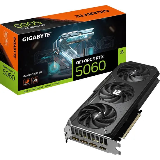 PLACA DE VIDEO GIGABYTE RTX5060 GAMING OC 8GB/GDDR7/2497MHZ/3FAN GV-N5060GAMING OC-8GD 3GTA.BR-PY Product